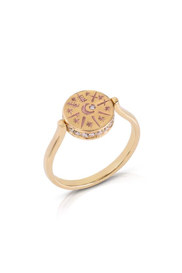 Epona Smith Eponique Moon Flipping Signet Ring