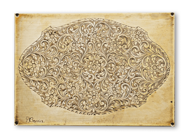 Oval Scrollwork Framed Wall Art