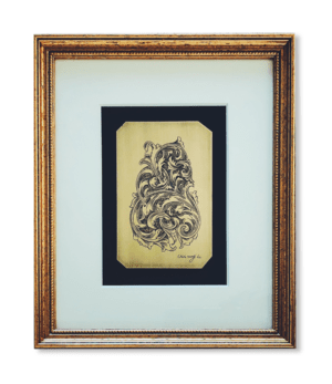 Pear Scrollwork Framed Wall Art