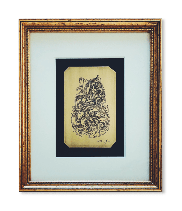 Pear Scrollwork Framed Wall Art