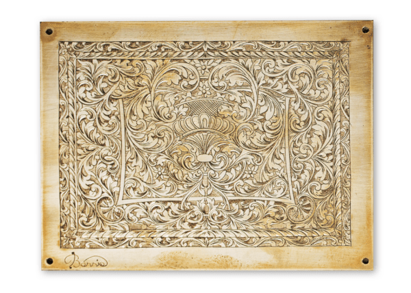 Rectangle Scrollwork Framed Wall Art